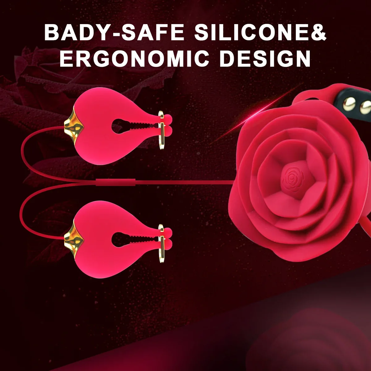 Roselle Adorn Rose Strap and Clamp Set — rose and clamp details