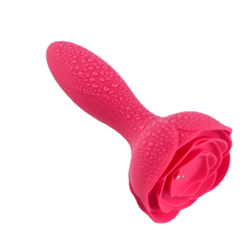 Roselle Anchor Inflatable Rose Plug Vibrator