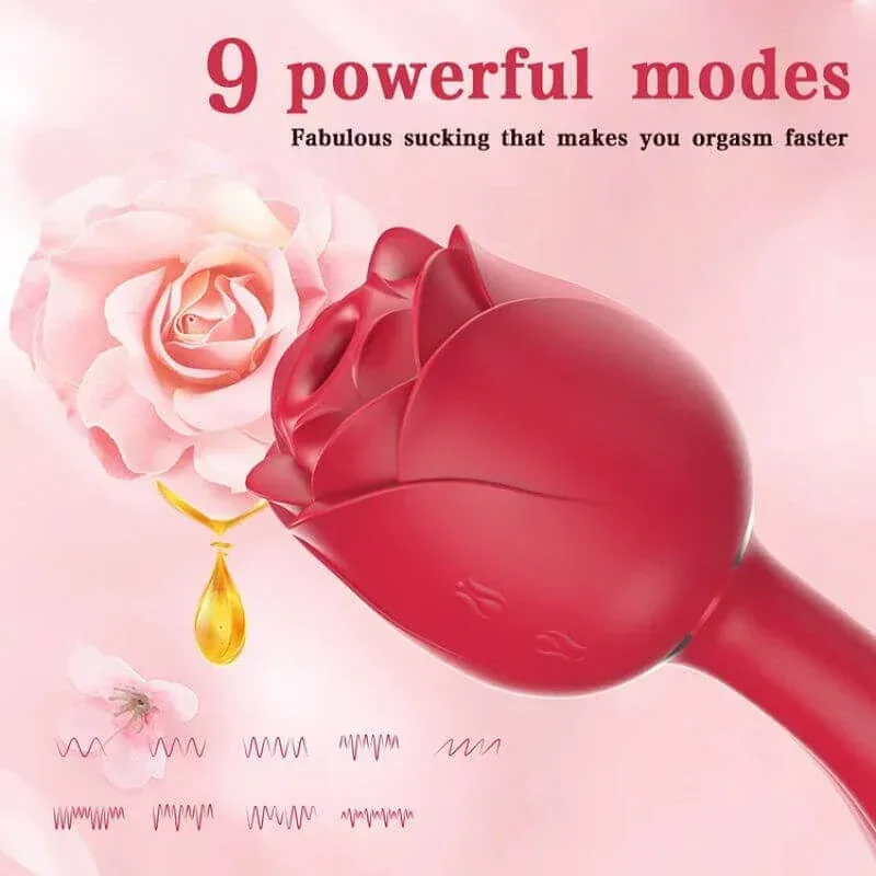 Roselle Arc Rose Suction Wand — close-up of rose head