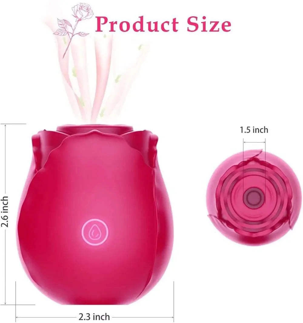 Roselle Bloom Rose Suction Toy — red rose suction toy dimensions