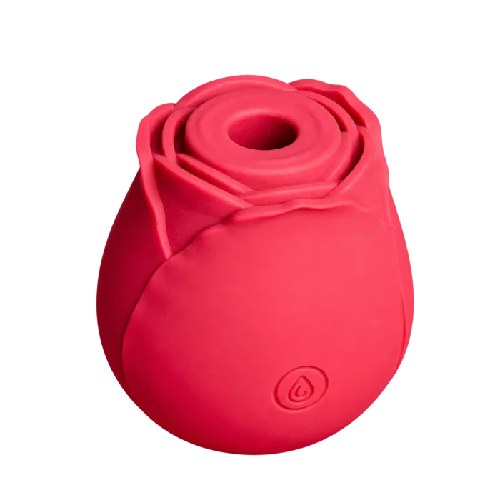 Roselle Bloom rose-shaped suction toy with layered petals, isolated product view