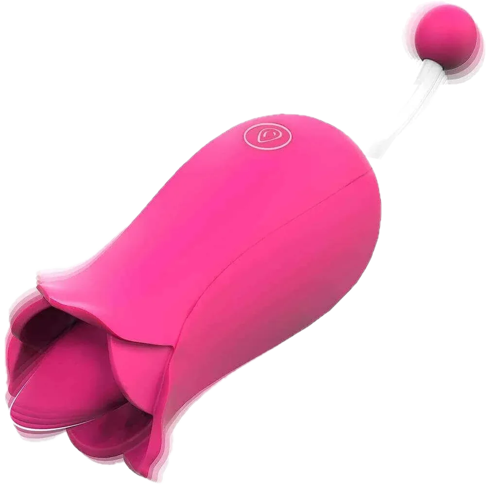 Roselle Blossom Rose Tongue and Tail Vibrator