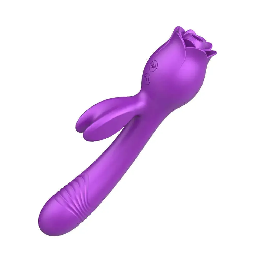 Roselle Branch rose toy — isolated purple product view