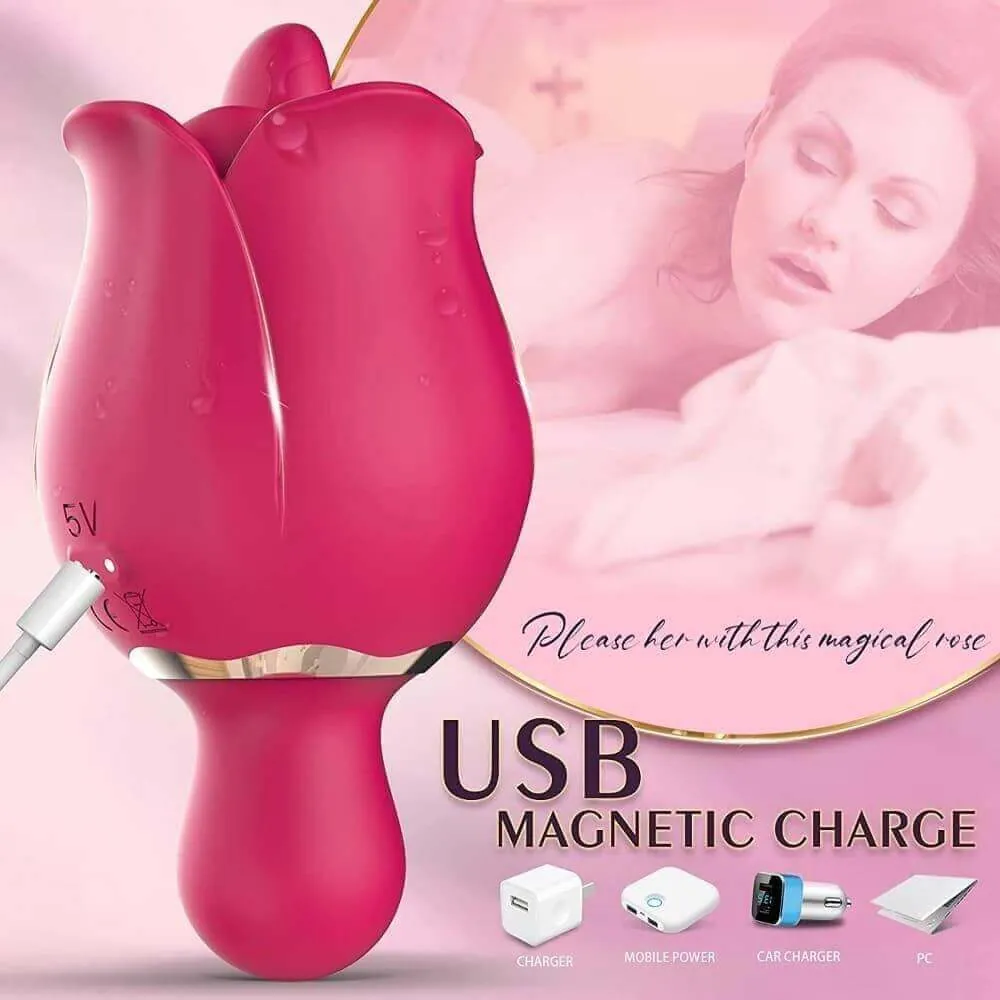 Roselle Bud rose toy — full product view showing its shape and controls
