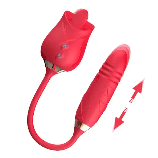 Roselle Cadence rose toy — rose-shaped device with connected secondary contact