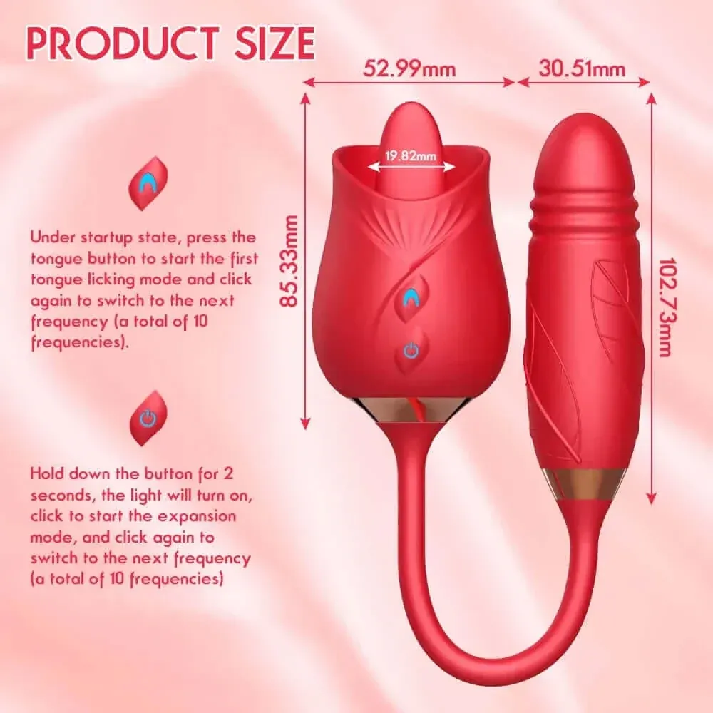 Roselle Cadence rose toy — rose-shaped device with connected secondary contact