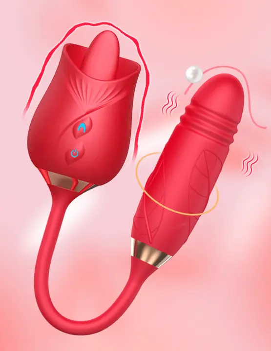 Roselle Cadence rose toy — rose-shaped device with connected secondary contact