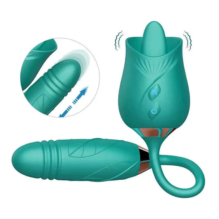 Roselle Cadence rose toy — rose-shaped device with connected secondary contact