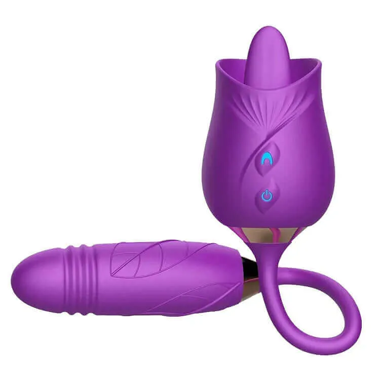 Roselle Cadence rose toy — rose-shaped device with connected secondary contact