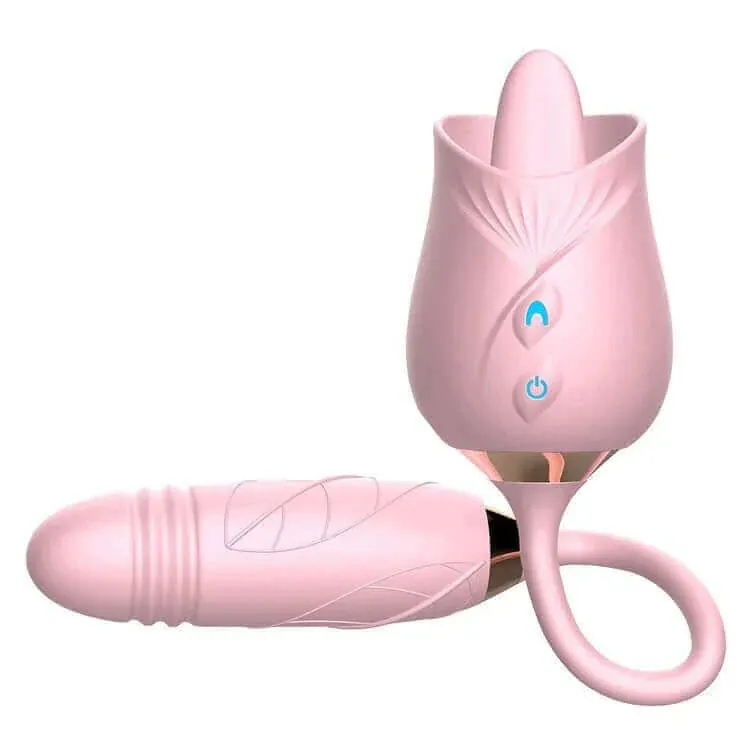 Roselle Cadence rose toy — rose-shaped device with connected secondary contact