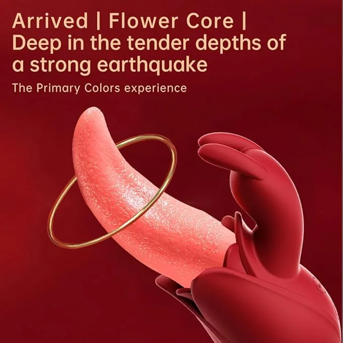 Roselle Cradle Rose Contact Vibrator — tongue-style tip detail