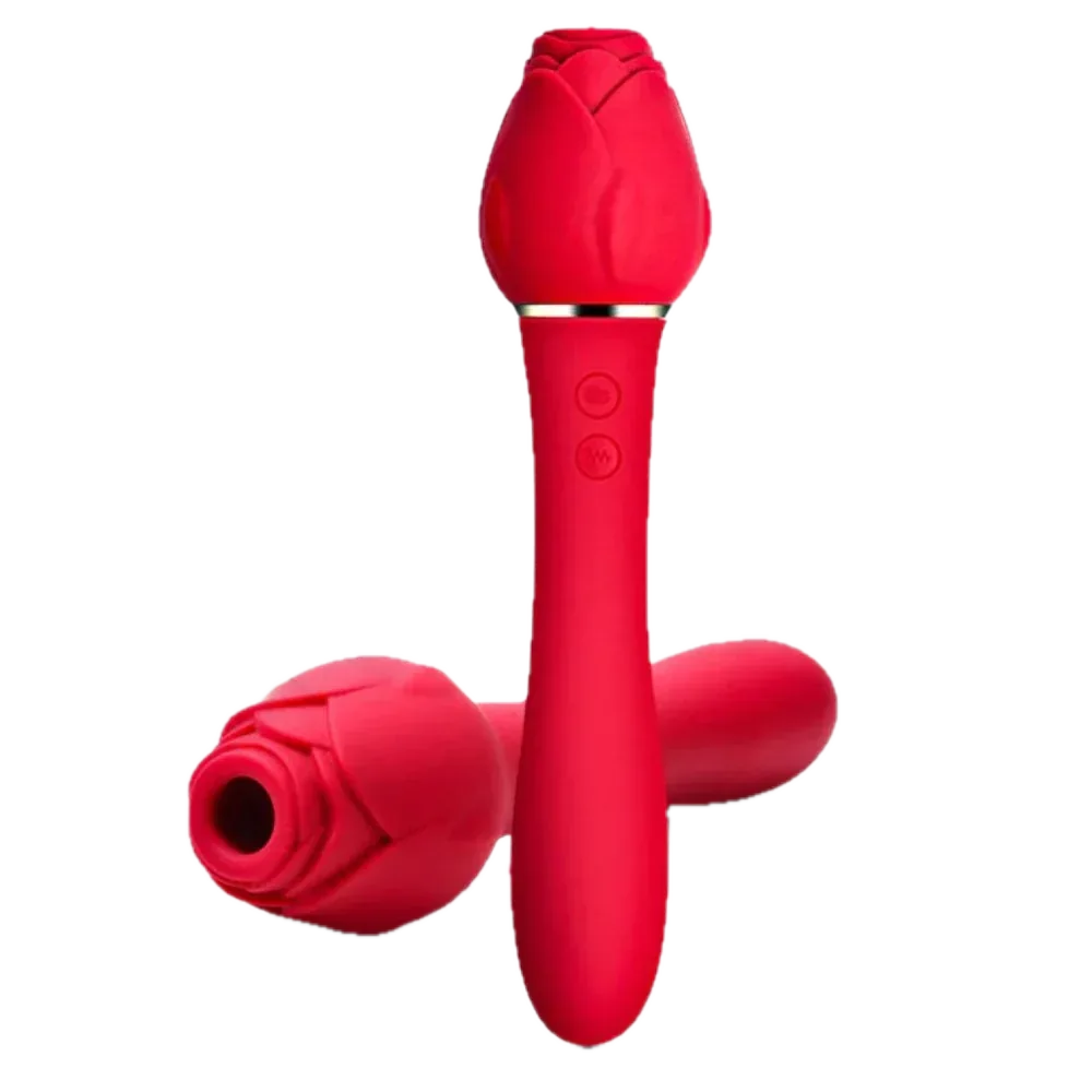 Roselle Cross Rose Suction and Shaft Vibrator