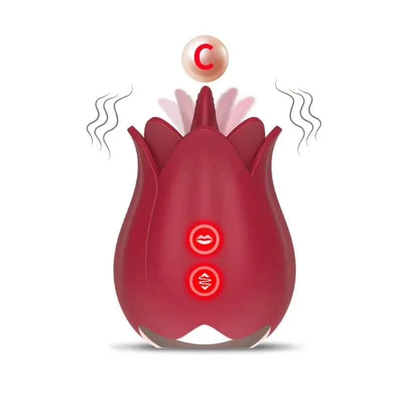 Roselle Crown rose toy — three-tip rose body