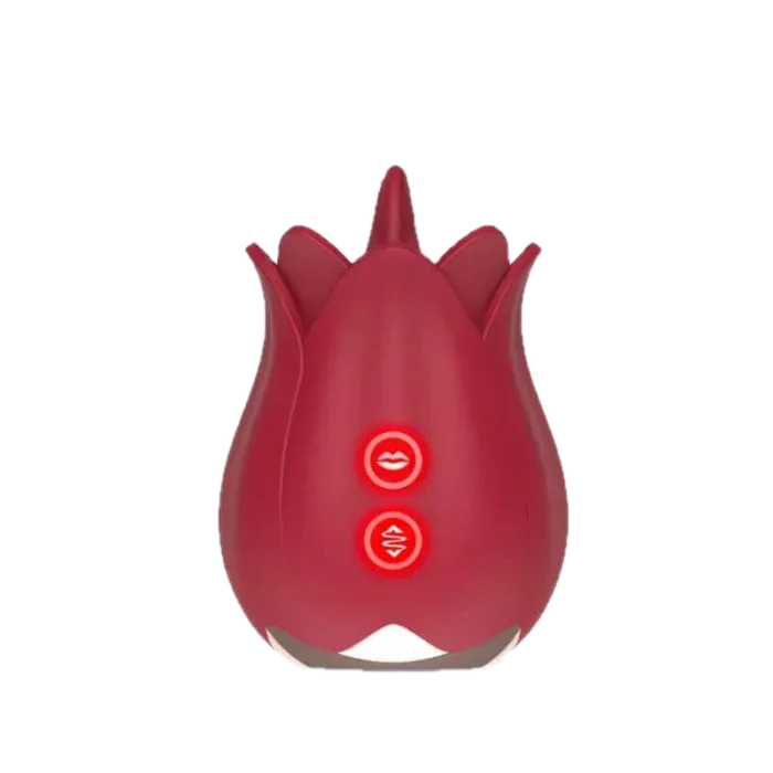 Roselle Crown Rose Tongue Massager — three-tip rose body