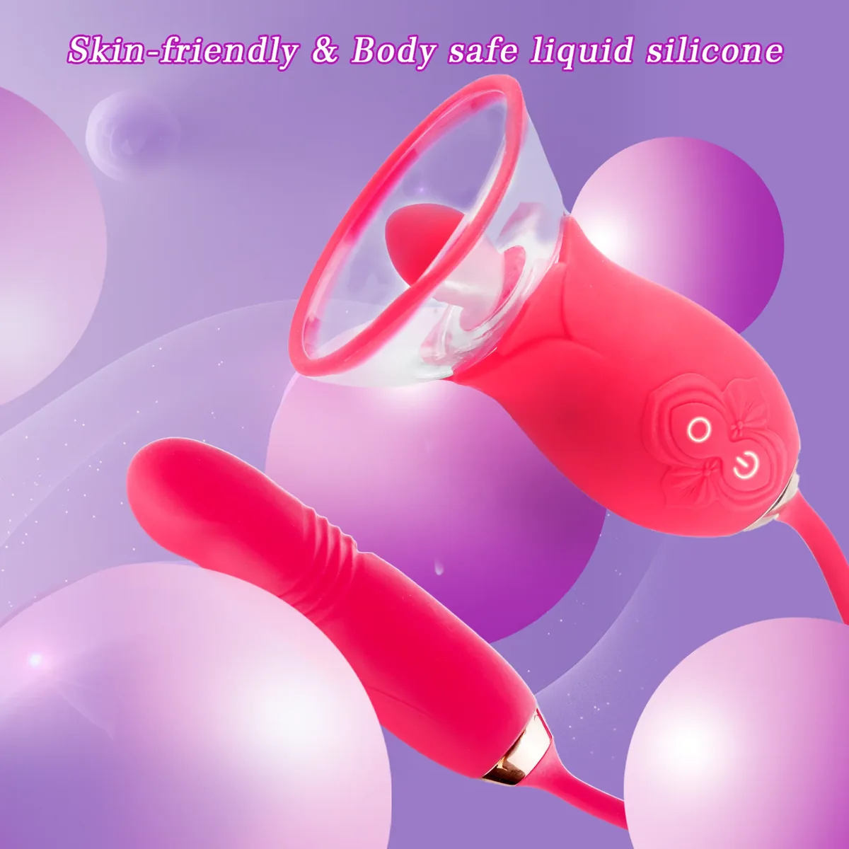 Roselle Dome Rose Cup Thrusting Set — cup and shaft angled view