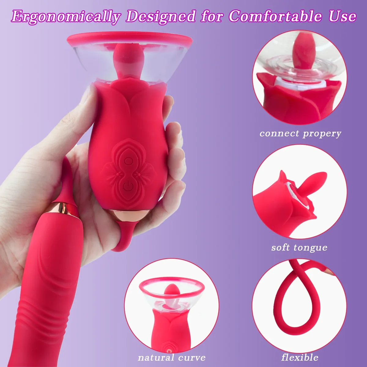 Roselle Dome Rose Cup Thrusting Set — hand-held head size reference