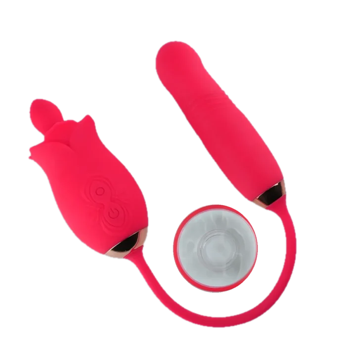 Roselle Dome Rose Cup Thrusting Set — rose head and connected shaft with separate cup