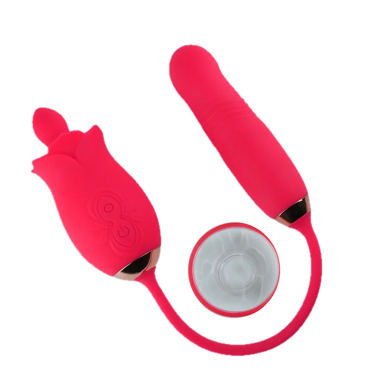 Roselle Dome Rose Cup Thrusting Set — rose head and connected shaft with separate cup