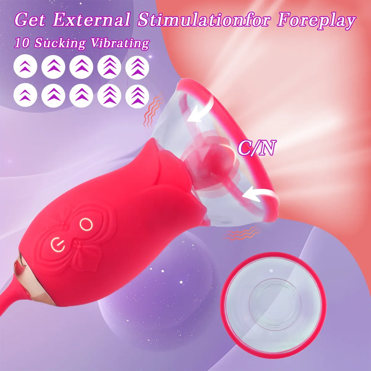 Roselle Dome Rose Cup Thrusting Set — rose opening and control detail