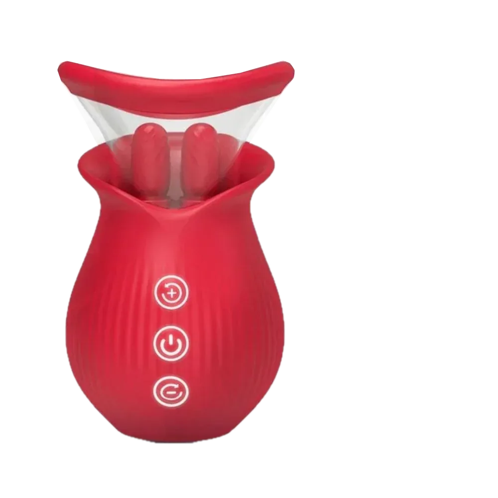 Roselle Echo Twin-Tongue Rose Suction Toy