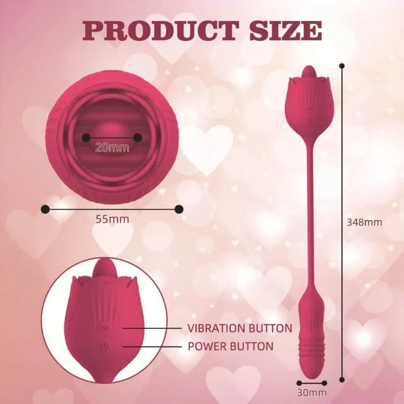 Roselle Extend rose toy — rose-shaped device with connected secondary contact