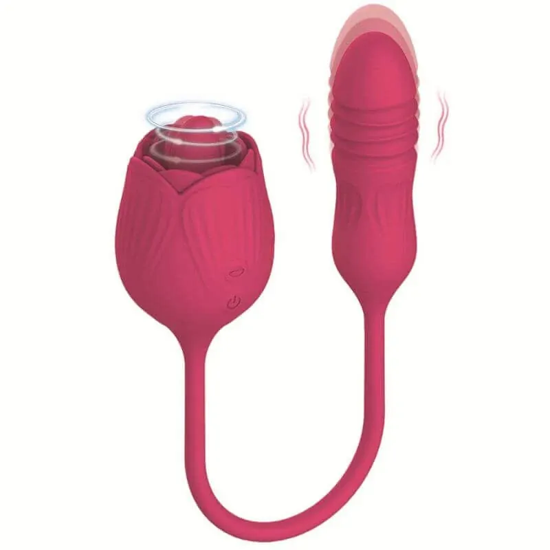 Roselle Extend rose toy — rose-shaped device with connected secondary contact