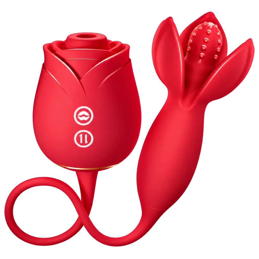 Roselle Flex Detachable Thrusting Rose Vibrator