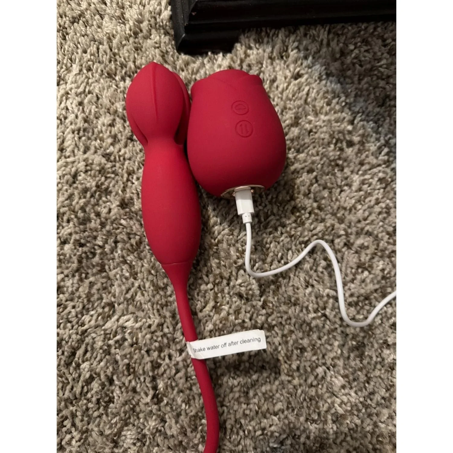Roselle Flex Detachable Thrusting Rose Vibrator — detachable rose vibrator USB charging view