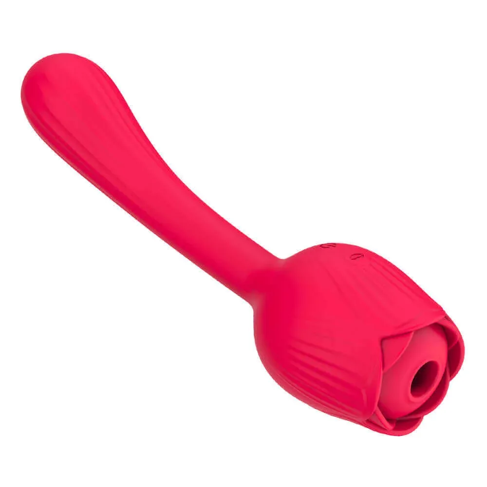 Roselle Leaf Rose Suction Wand — angled rose head view