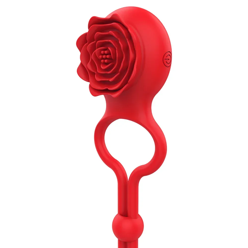 Roselle Loop Adjustable Rose Ring Vibrator — side profile