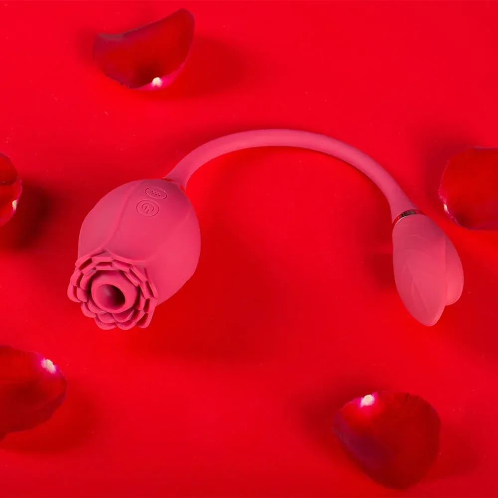 Roselle Mermaid rose toy — rose-shaped device with connected secondary contact