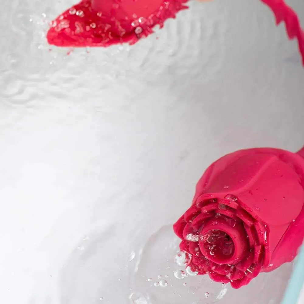 Roselle Mermaid rose toy — rose-shaped device with connected secondary contact