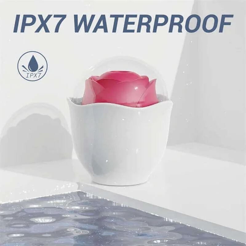 Roselle Nest Compact Rose Suction Toy — cup shown with water splashes