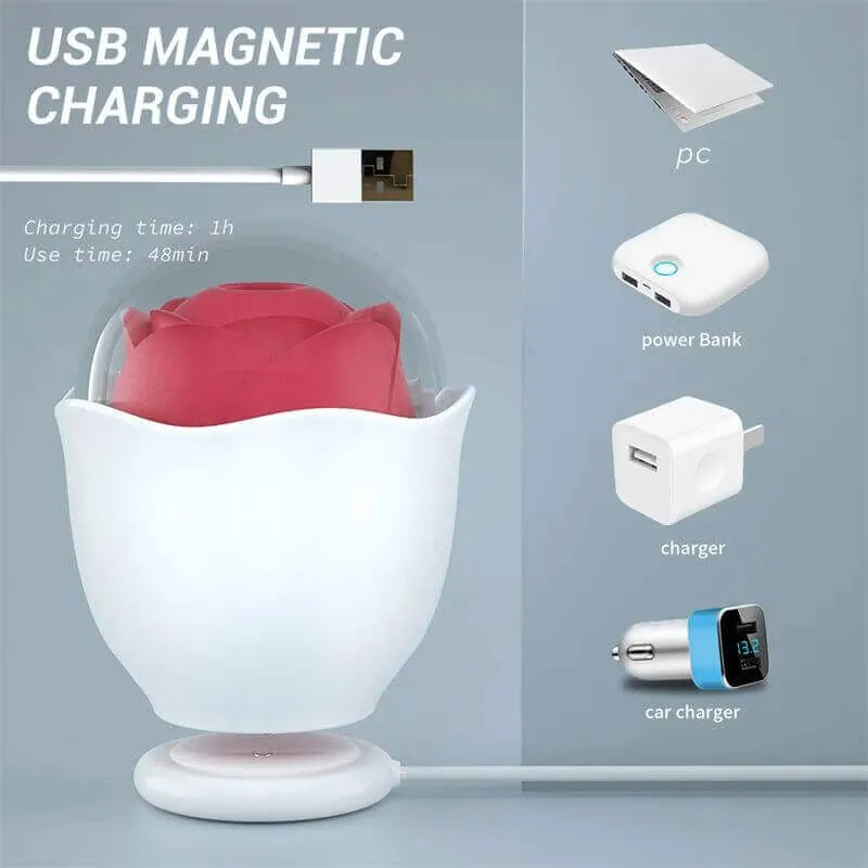 Roselle Nest rose toy — full product view showing its shape and controls