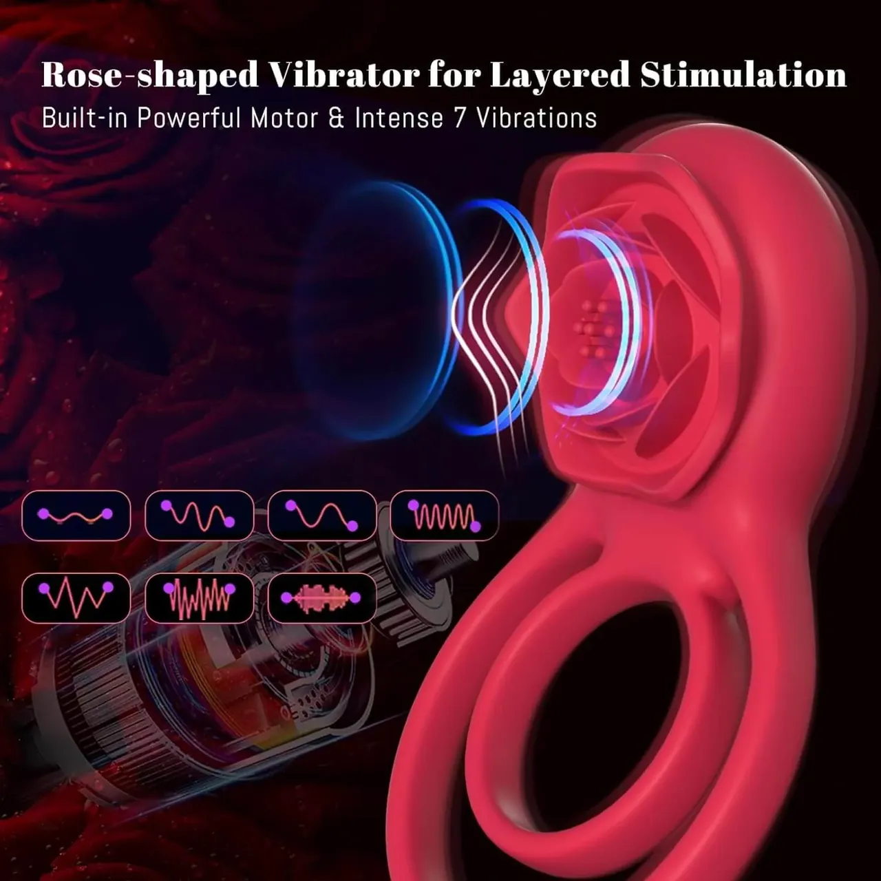 Roselle Pair rose toy — full product view showing its shape and controls