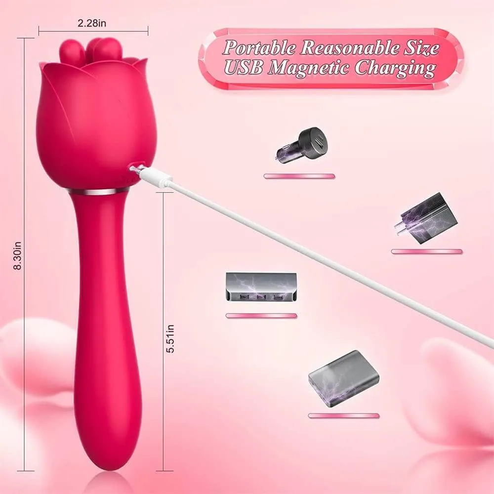 Roselle Paw rose toy — full product view showing its shape and controls