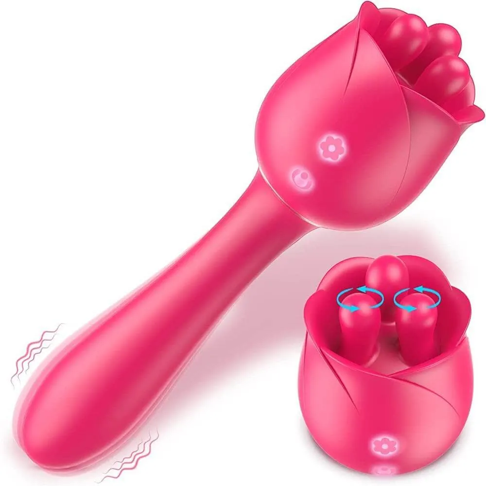 Roselle Paw rose toy — full product view showing its shape and controls
