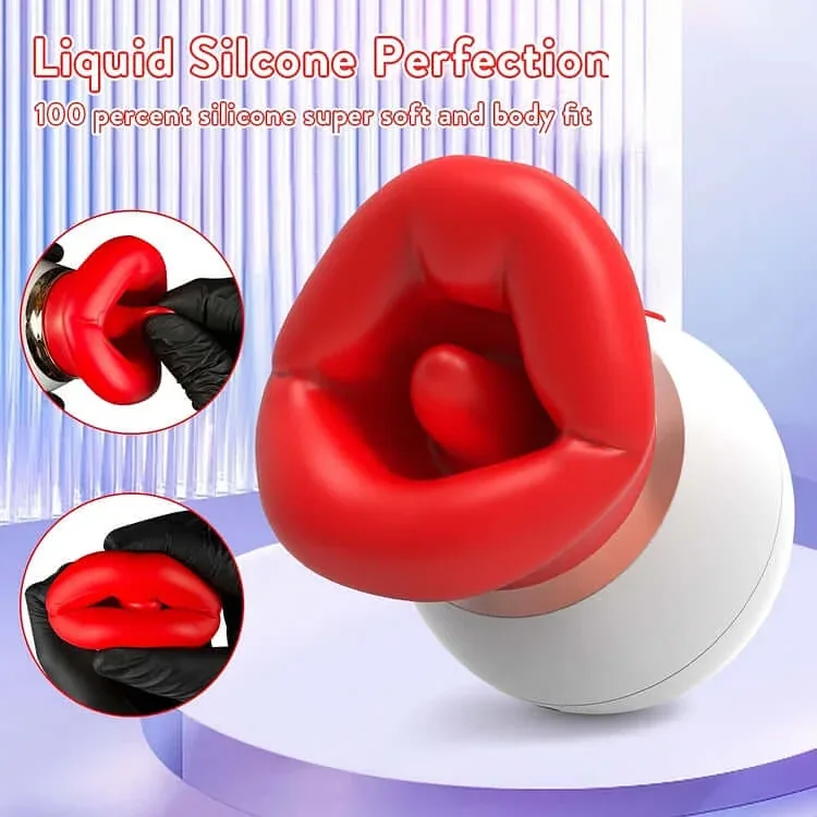 Roselle Pebble Rose Tongue and Suction Toy — flexible mouth detail