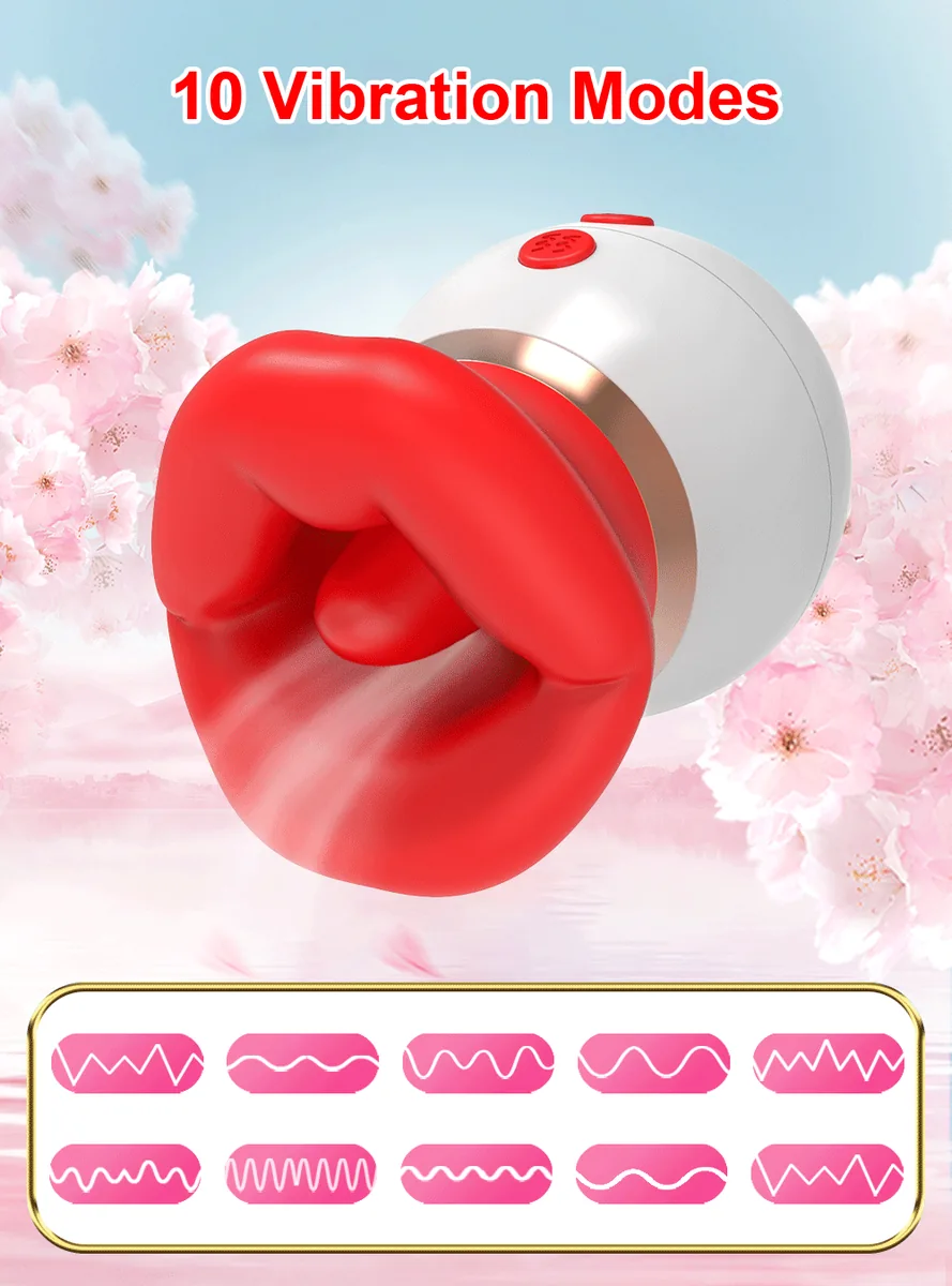 Roselle Pebble Rose Tongue and Suction Toy — setting diagram