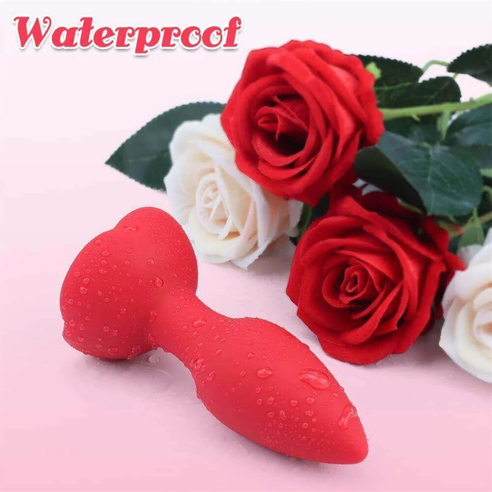 Roselle Reverie Rose Remote-Control Vibrator — product shown with water splashes