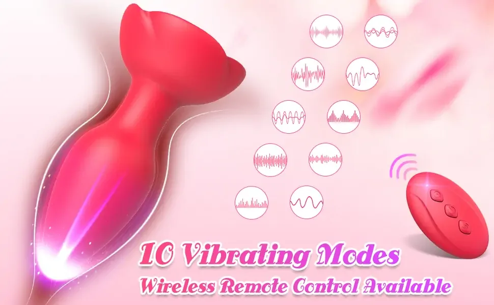 Roselle Reverie Rose Remote-Control Vibrator — remote and setting diagram