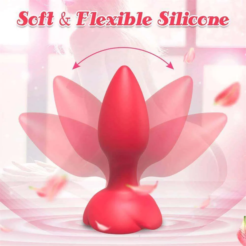 Roselle Reverie Rose Remote-Control Vibrator — rose-shaped base detail