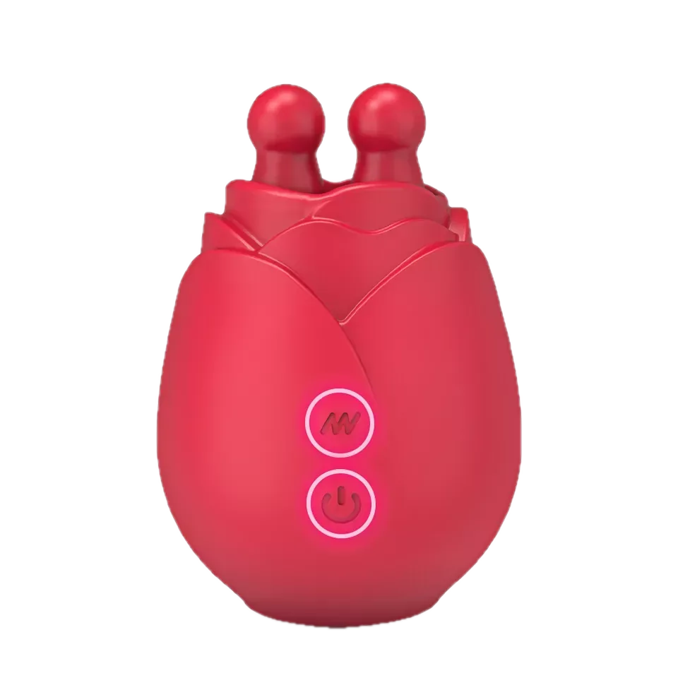 Roselle Ripple Rose Twin-Tip Vibrator
