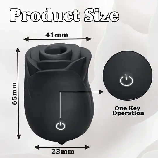 Roselle Blush rose toy — full product view showing its shape and controls