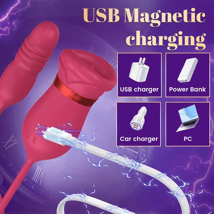 Roselle Embrace rose toy — full product view showing its shape and controls