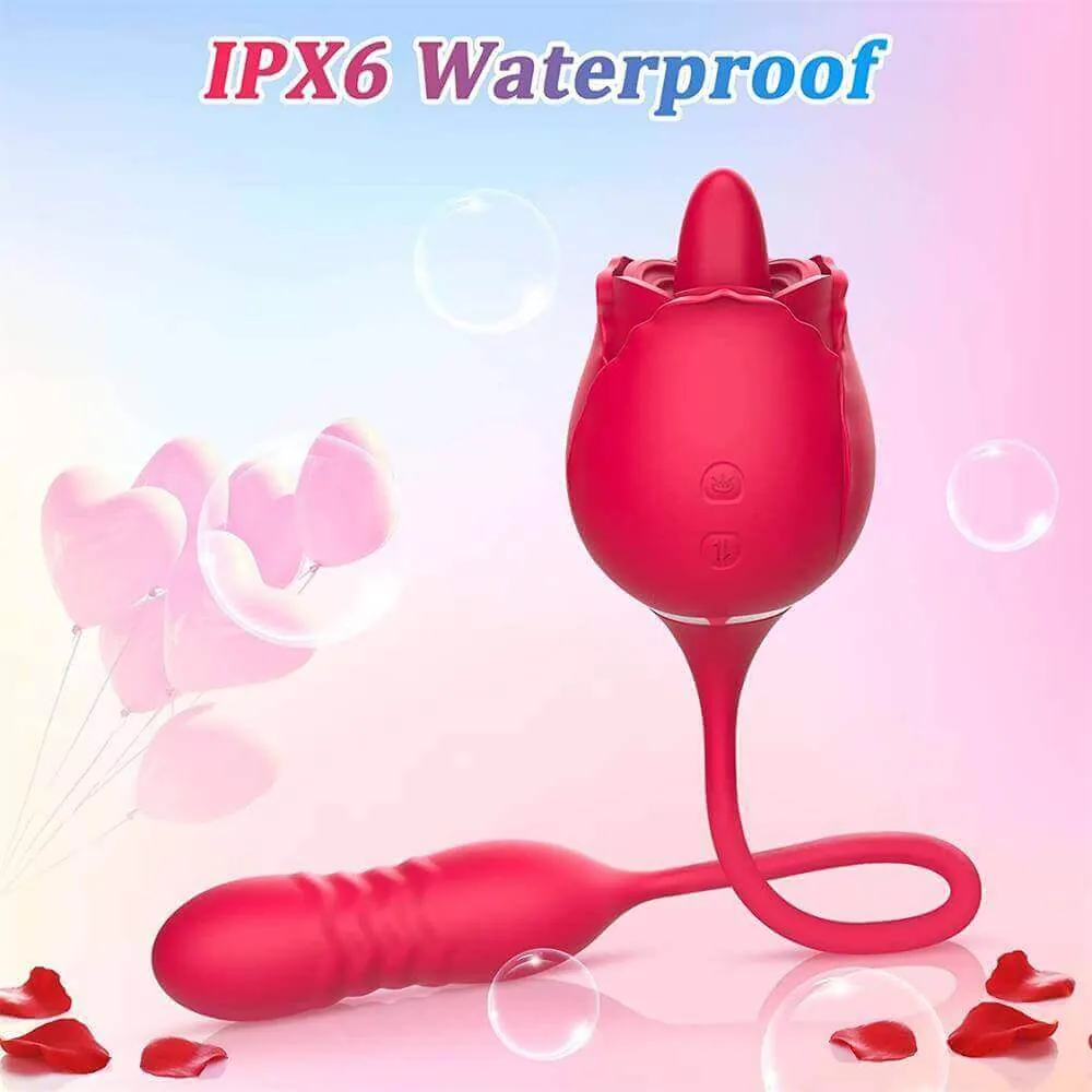 Roselle Pulse rose toy — rose-shaped device with connected secondary contact