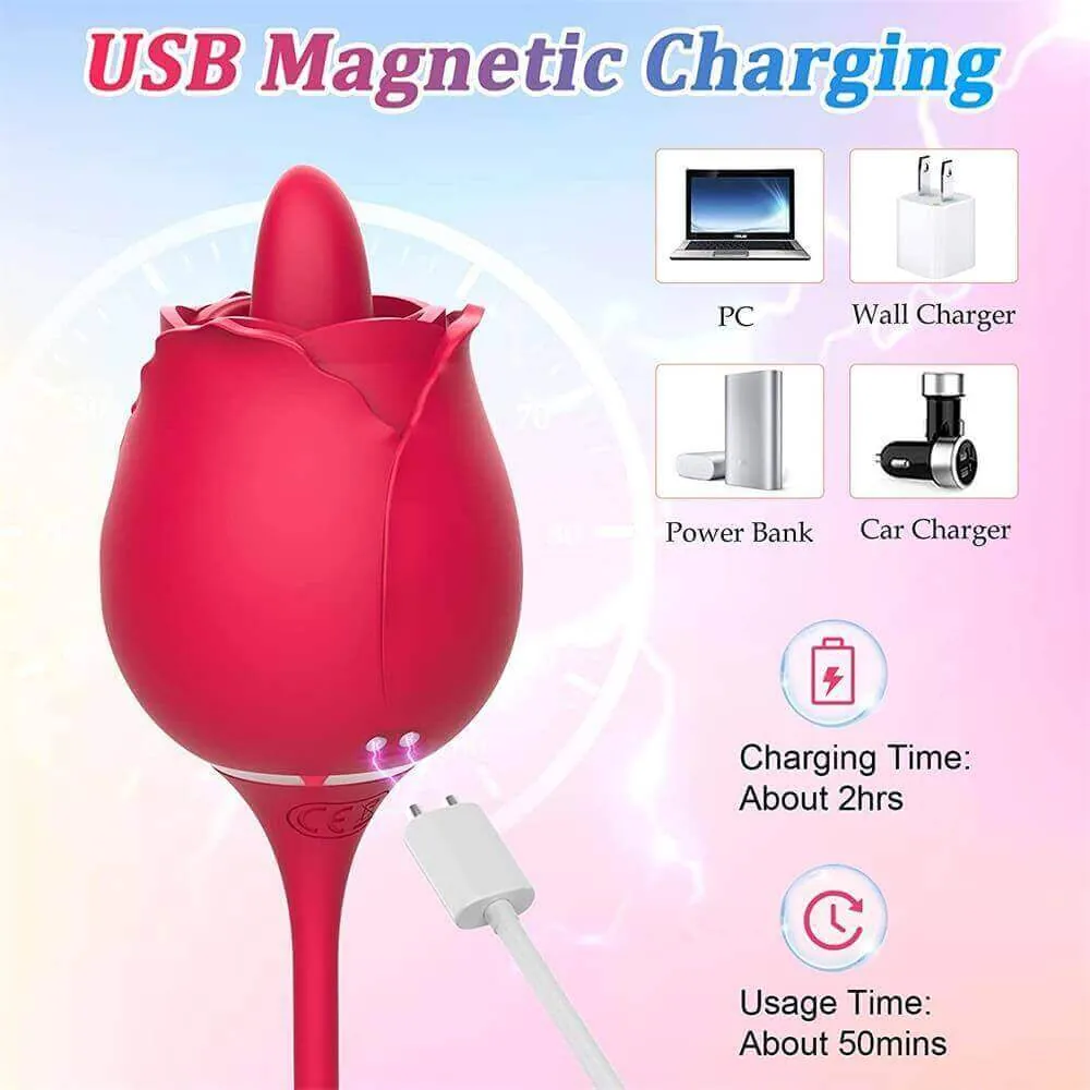 Roselle Pulse rose toy — rose-shaped device with connected secondary contact