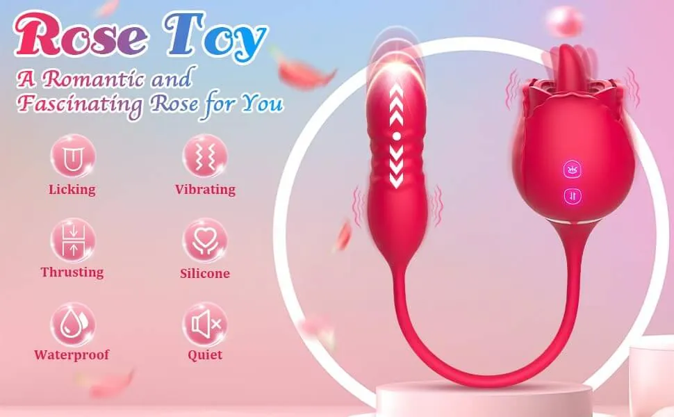 Roselle Pulse rose toy — rose-shaped device with connected secondary contact