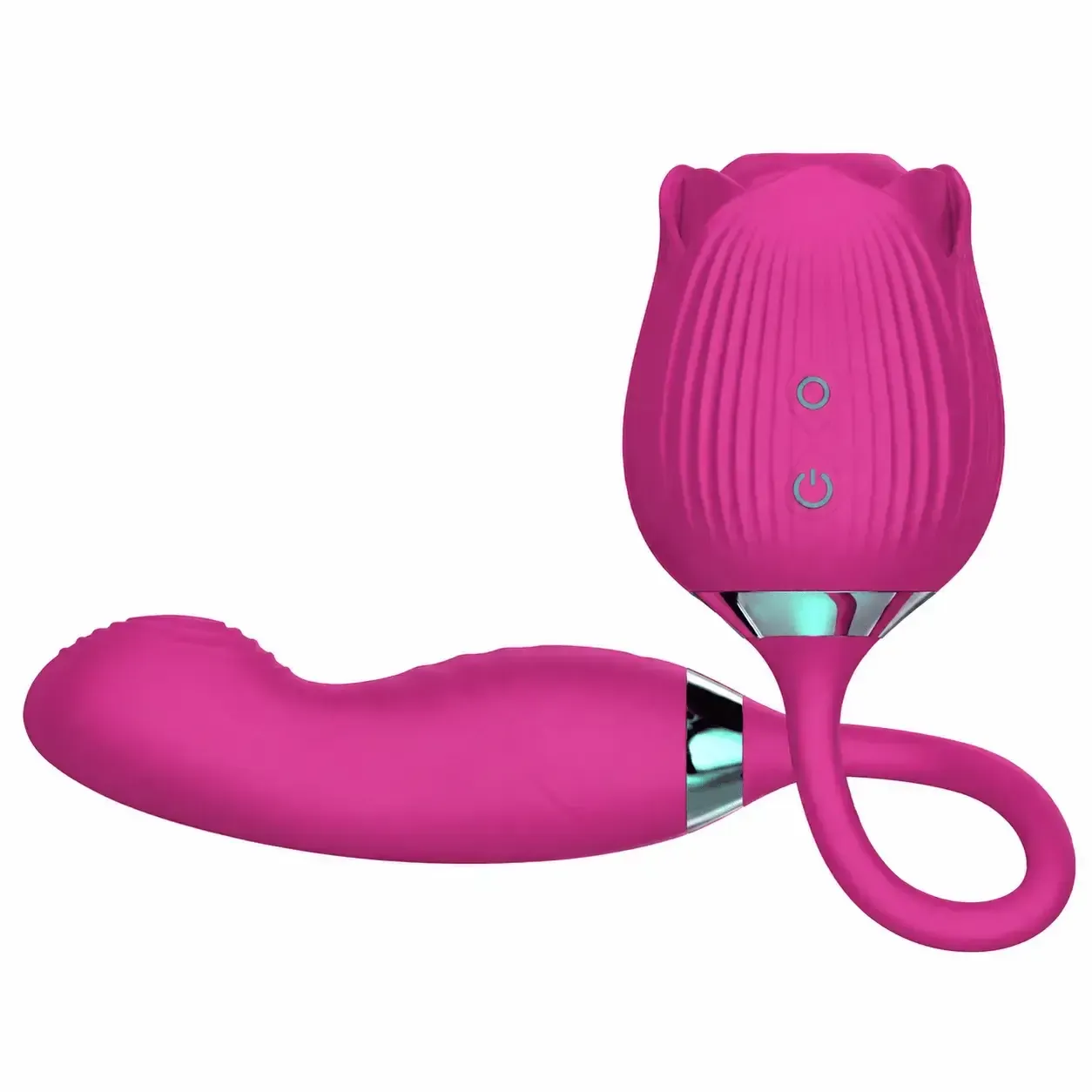 Roselle Verso rose toy — rose-shaped device with connected secondary contact