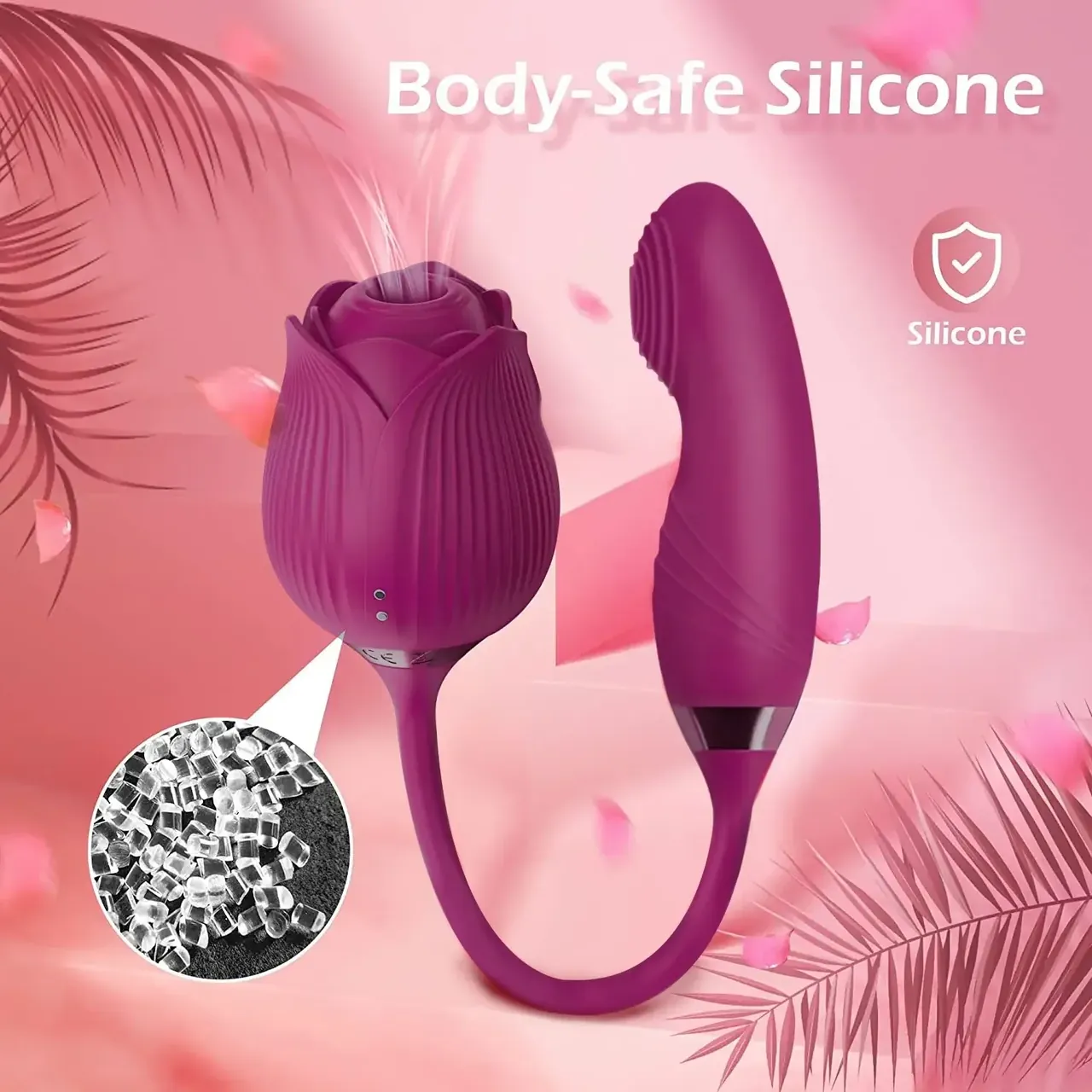 Roselle Verso rose toy — rose-shaped device with connected secondary contact